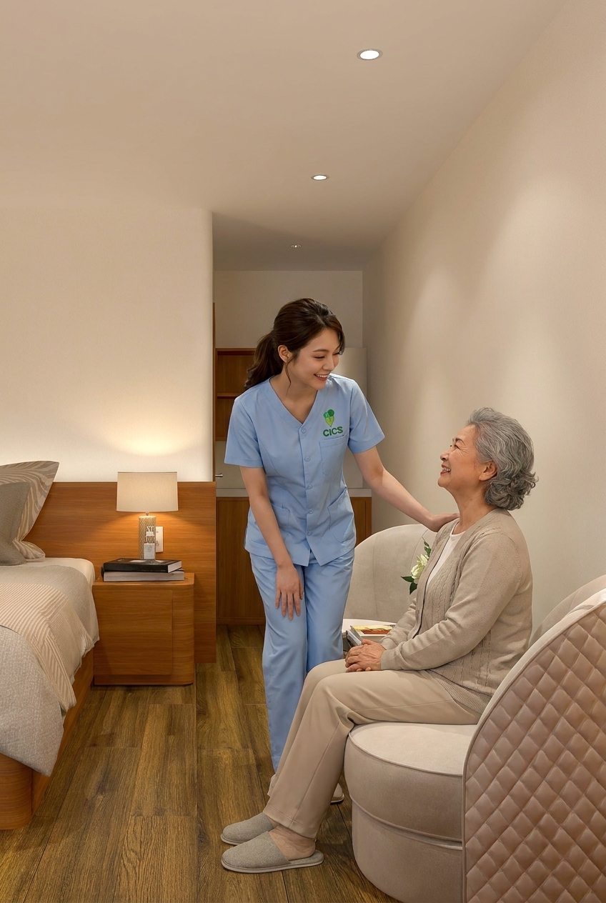 Không gian phòng nghỉ cá nhân sang trọng, tiện nghi chuẩn Nhật Bản tại Viện dưỡng lão Tâm An