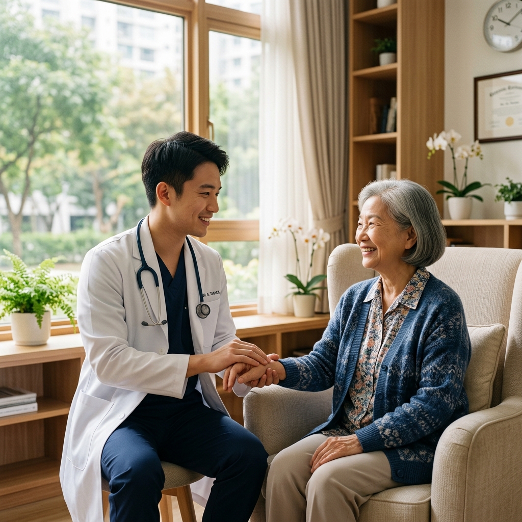 Phối cảnh thiết kế phòng kiểm tra y tế tại viện dưỡng lão Tâm An